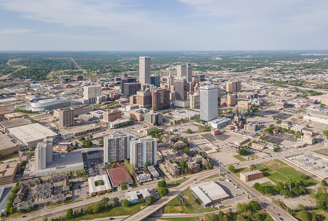 Tulsa Skyline Aerial View, April 2023