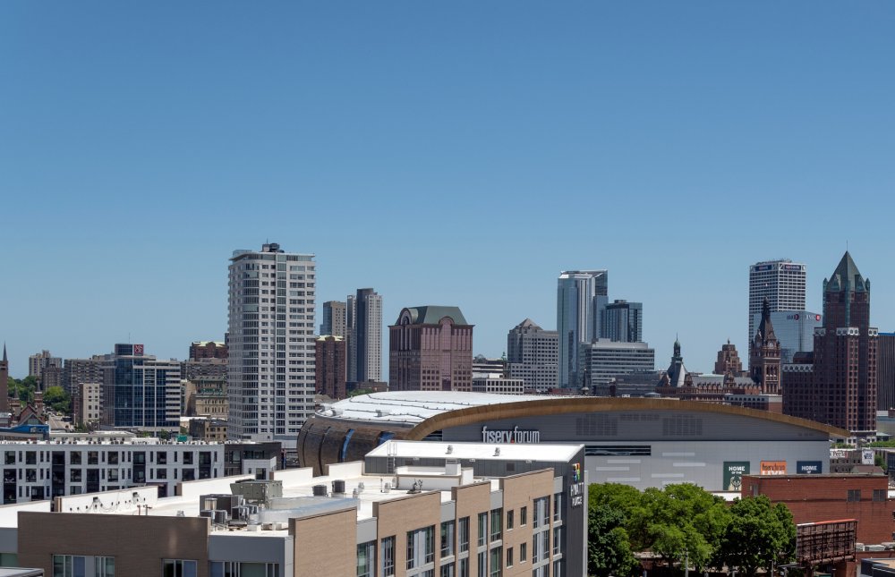 Vibrant urban scene of Milwaukee, Wisconsin captured from a high vantage point