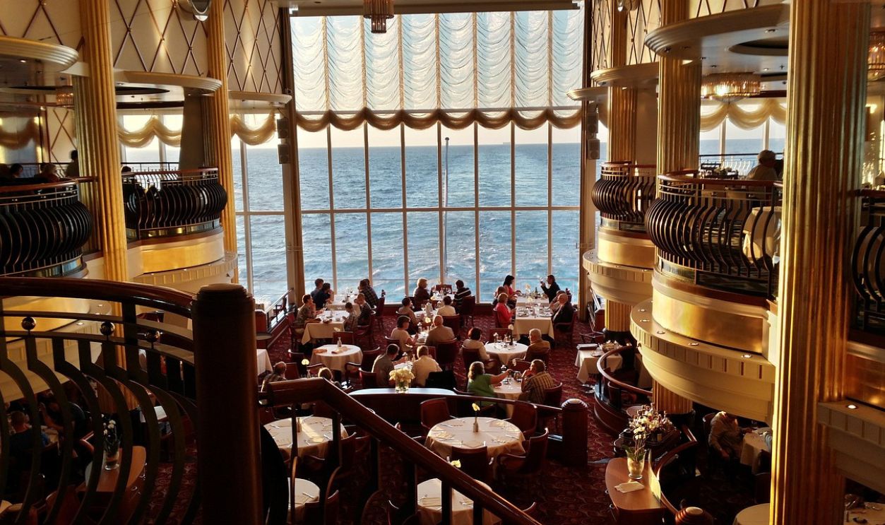 Restaurant At The Cruise Ship