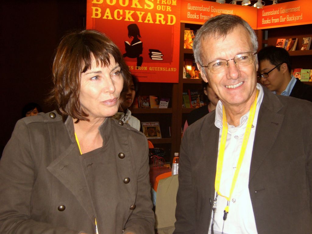Maureen Wheeler and Tony Wheeler at 2008 Taipei International Book Exhibition
