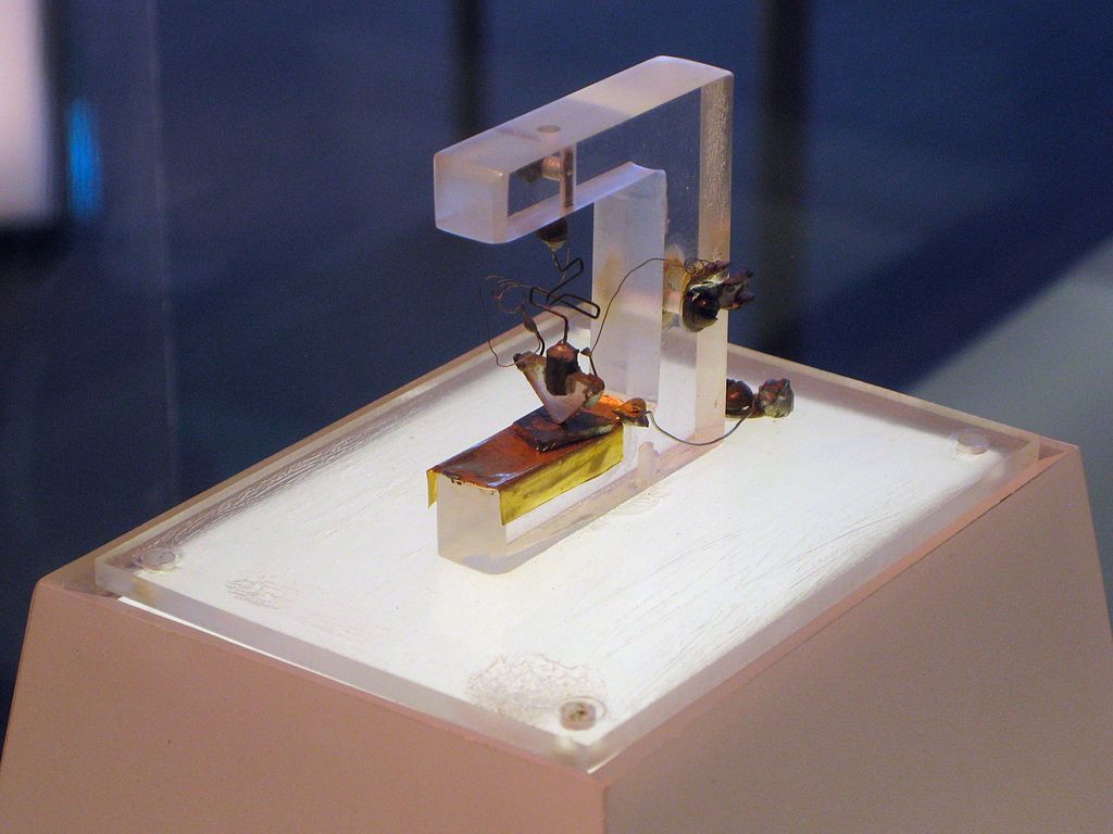 The First Transistor ever made, built in 1947 by Bell Labs
