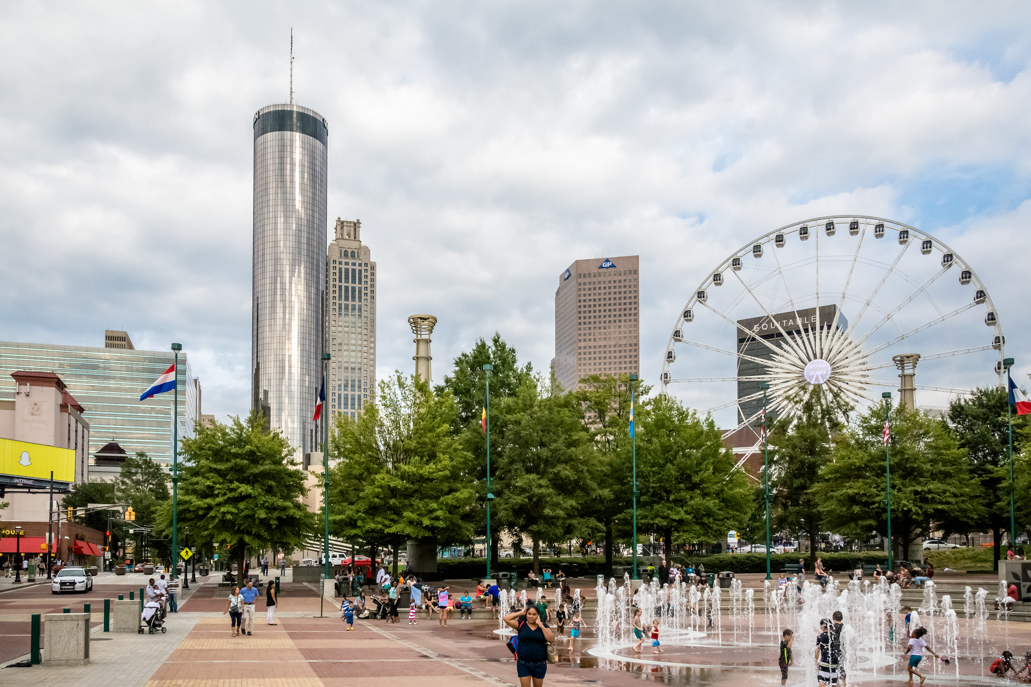 City fountain in Atlanta, Georgia, USA