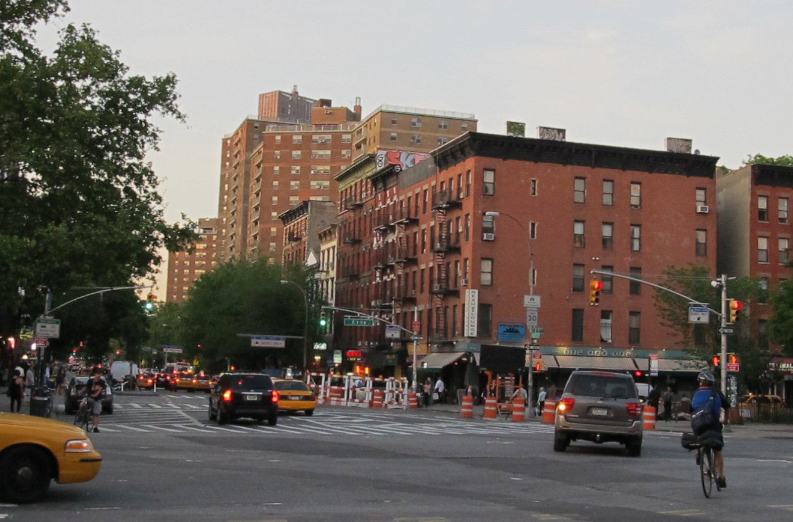 1st Avenue and Houston Street, Lower East Side Manhattan, New York