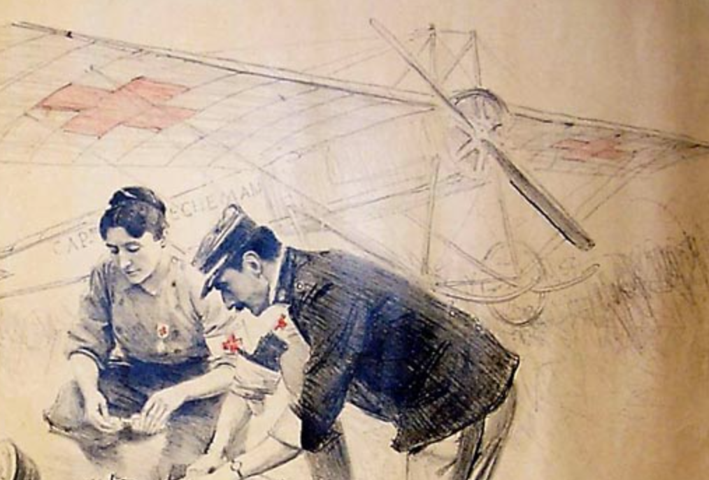 Marie Marvingt and her proposed air ambulance