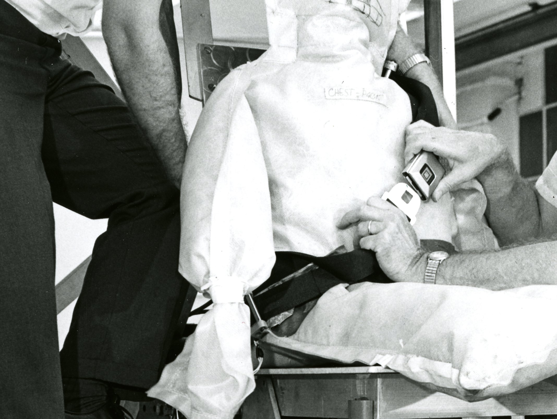 Seat belt testing at National Institute of Standards and Technology