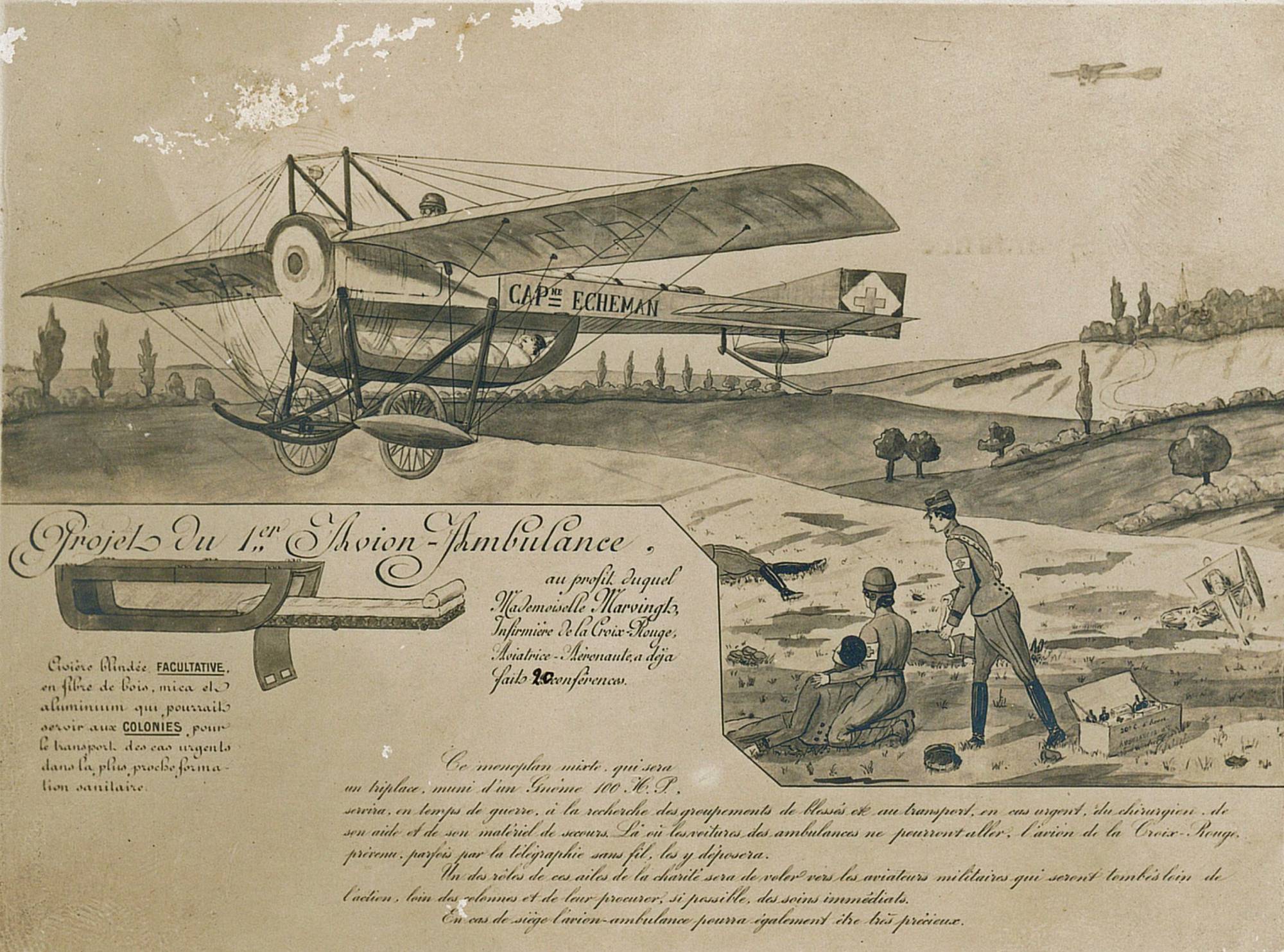 Marie Marvingt ambulance plane
