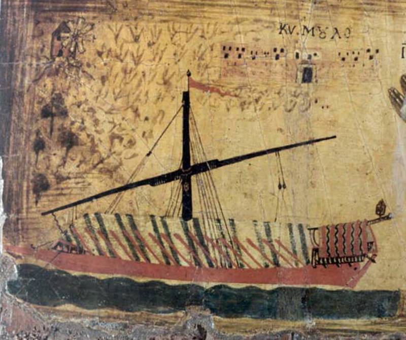 The Byzantine ships