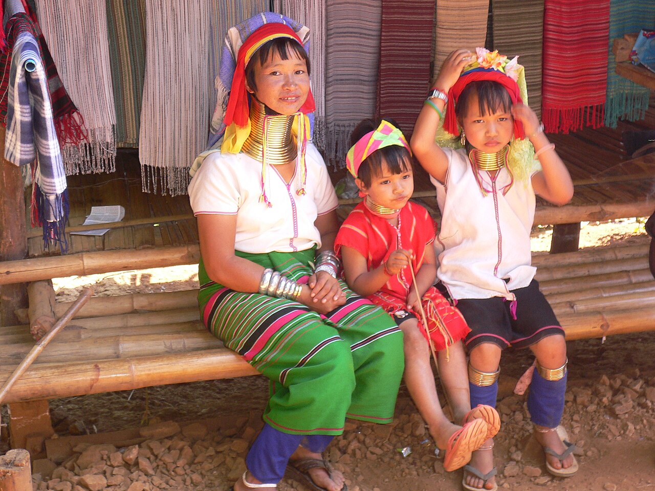 A Kayan Family In Chiang Rai