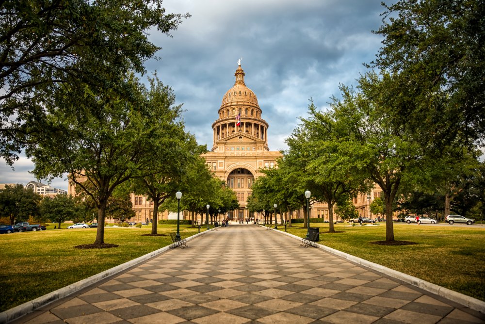 This image showcases the Texas State Capitol building in Austin, Texas