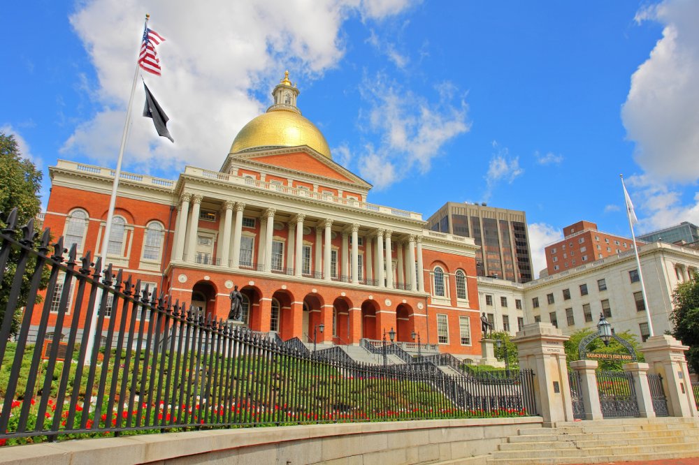 Massachusetts State House, a historic landmark located in Boston, Massachusetts