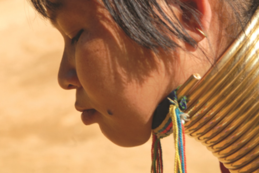Kayan woman with brass neck coils - 2009