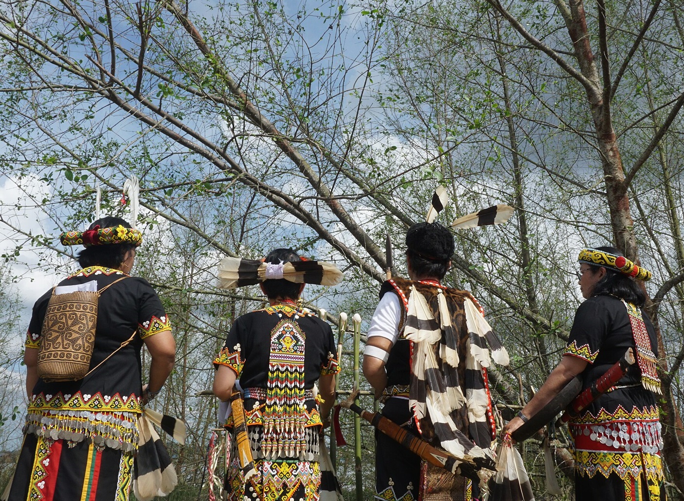 Praying In The Beginning Of Hudoq Kawit Ritual