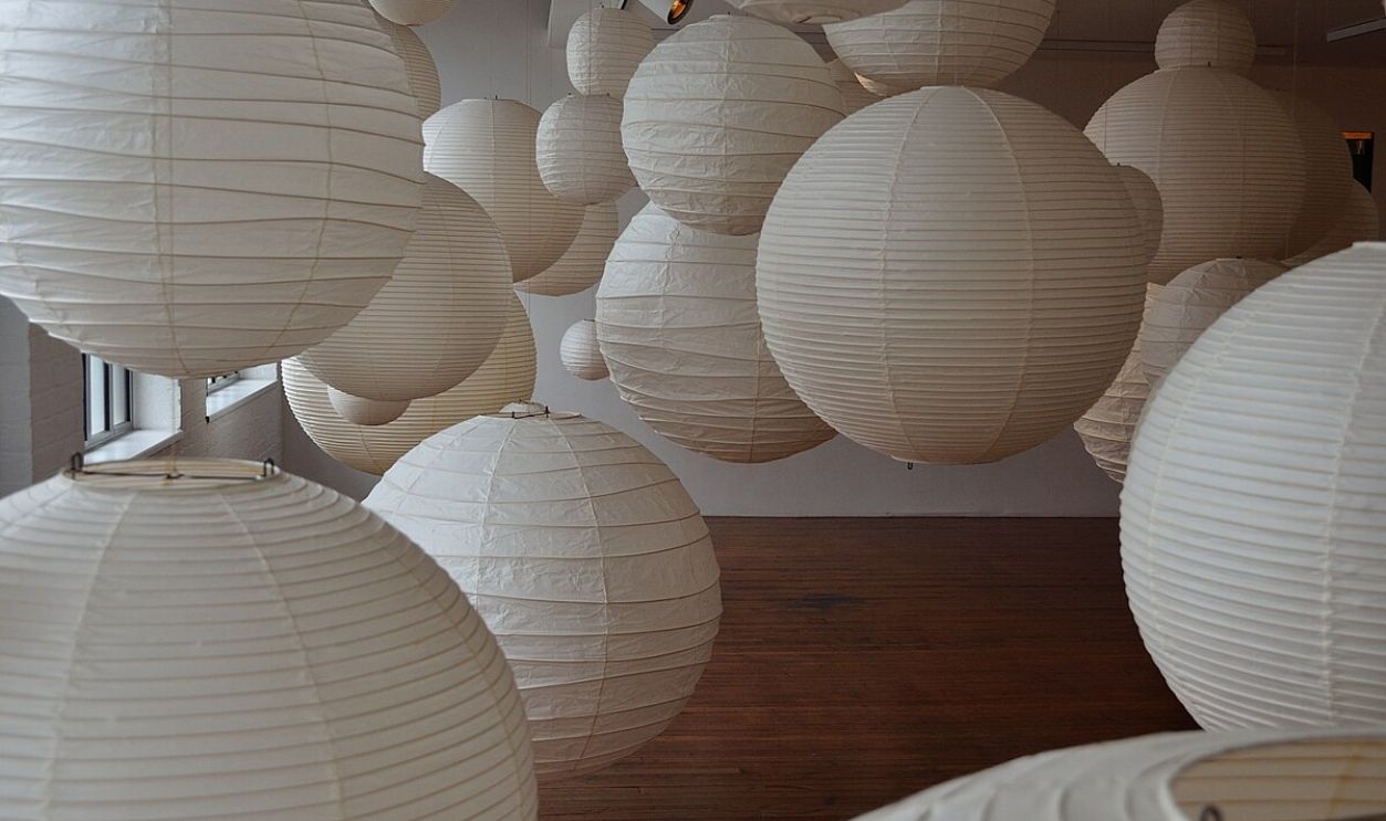 Light sculptures in Noguchi Museum