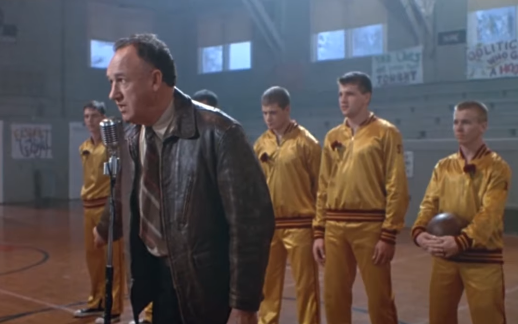 Screenshot from the movie Hoosiers (1986)