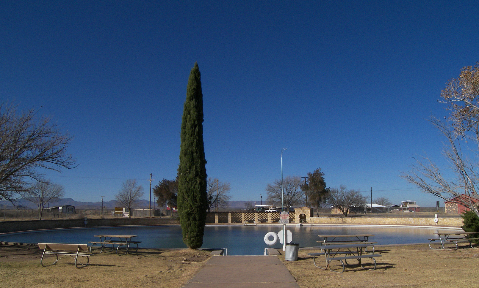 The Balmorhea State Park swimming pool near Balmorhea
