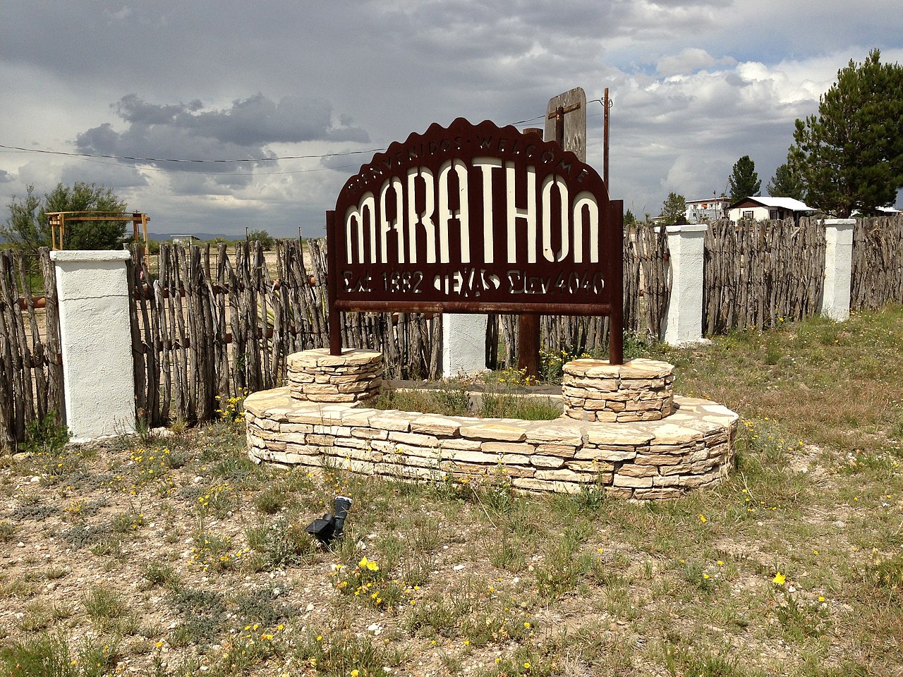Welcome Sign in Marathon, Texas