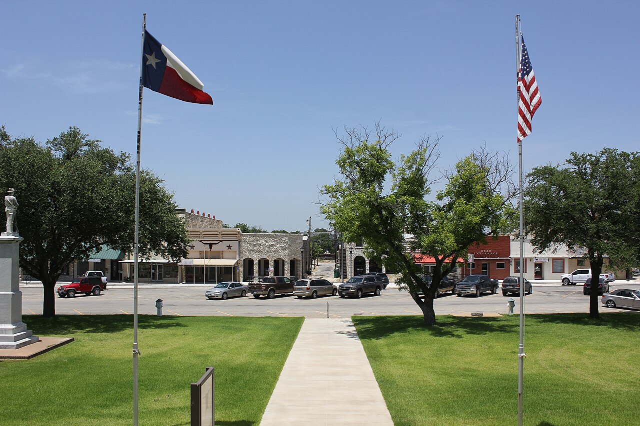 A sunny day in Goldthwaite, Texas