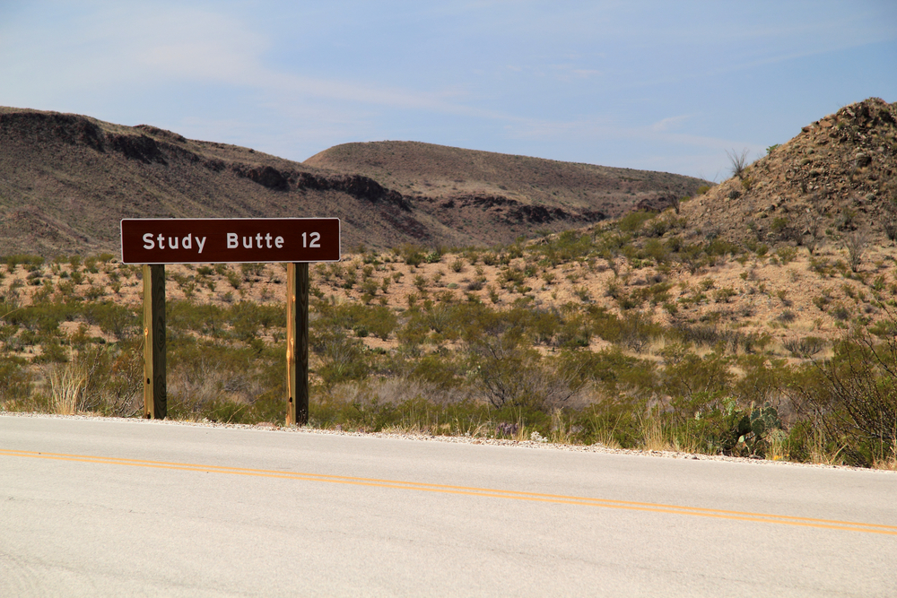 Study Butte Distance Marker, Big Bend National Park, Texas