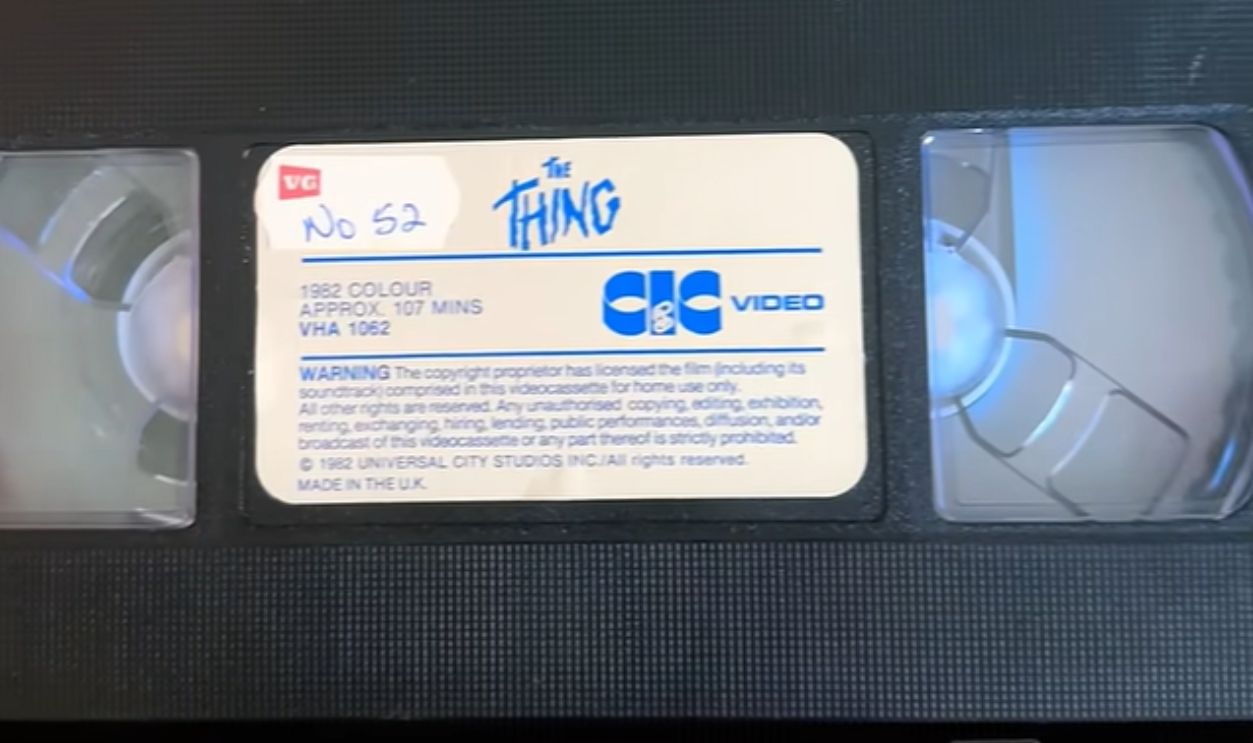 The Thing Vhs
