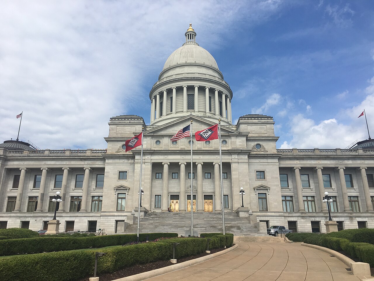 A view of the Arkansas State Capitol in Little Rock