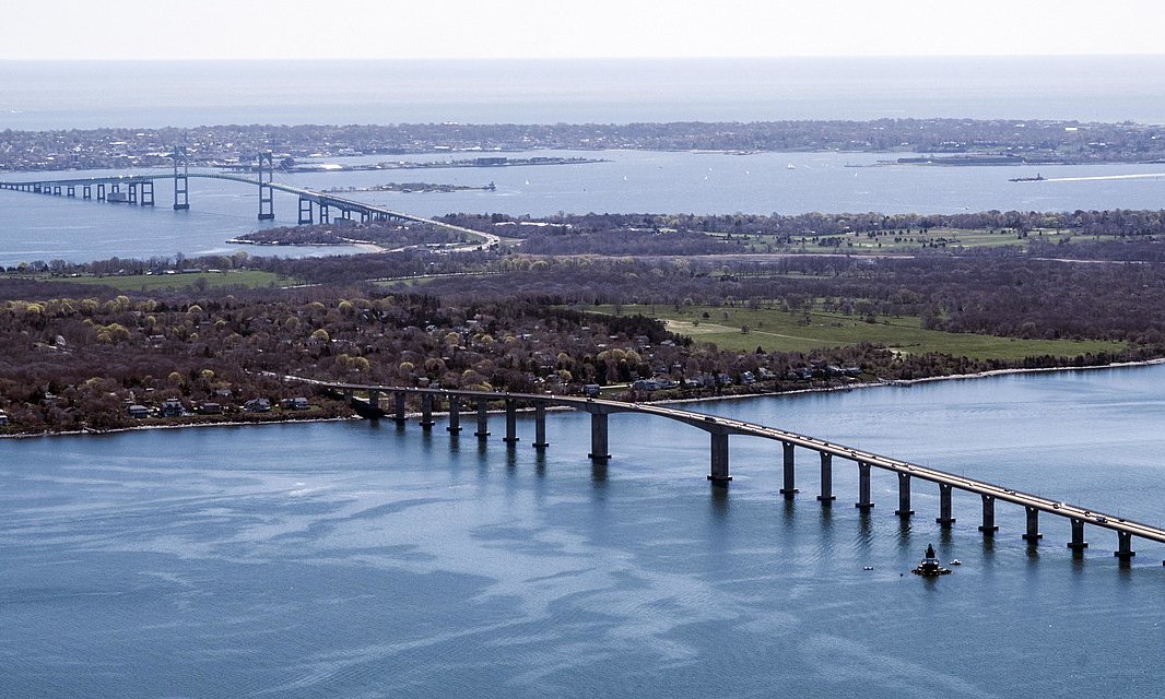 Jamestown and Newport bridges.