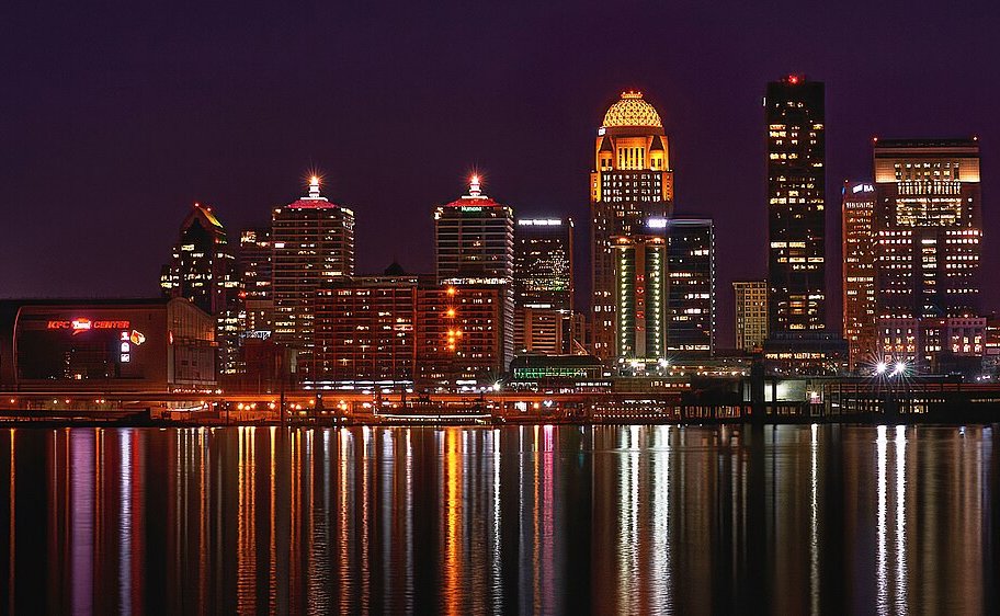 Louisville Skyline at night 2021