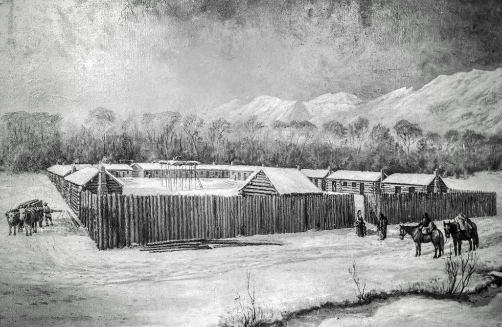 Fort Utah, the first settlement of white people in Provo, Utah