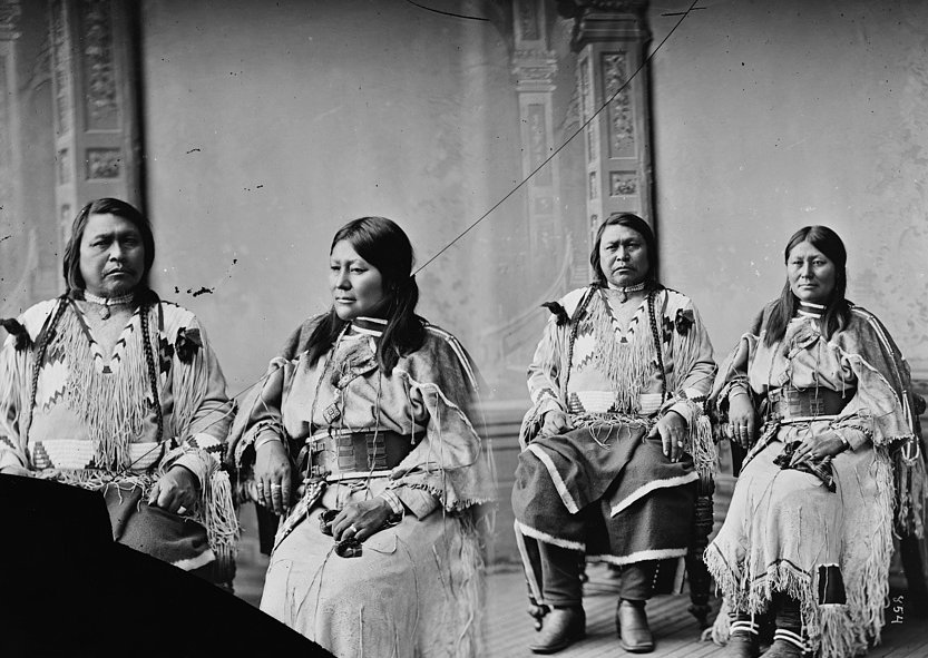 Indian Group. Chief Ouray & Chipeta (Ute Tribe)