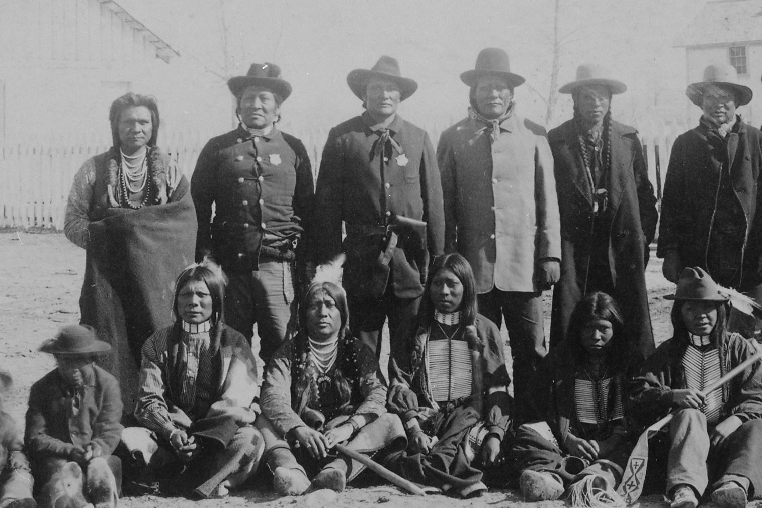 Lt. Styer and Ute Delegation, Near Fort Duchesne (1886)