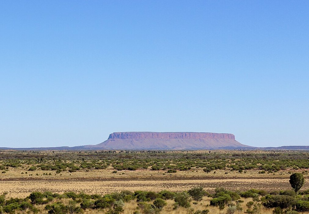 This image captures the vast expanse of the Central Australia outback