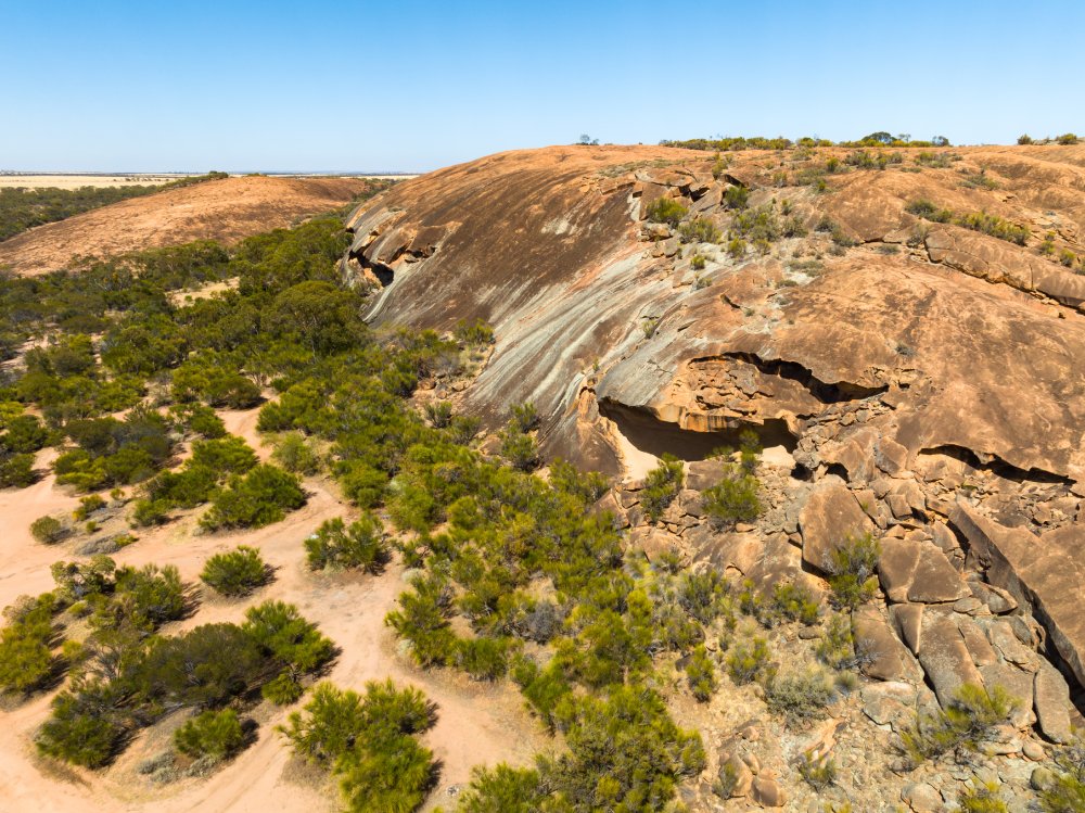 Landscape Photo of Baladjie Rock in the Wheatbelt of Western Australia