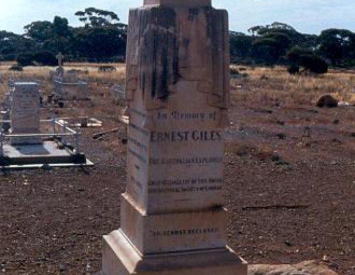Grave of Australian explorer Ernest Giles in Coolgardie, Western Australia