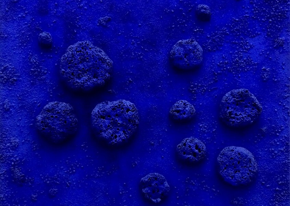 Mixed media painting titled l'accord bleu (RE 10), 1960 by Yves Klein