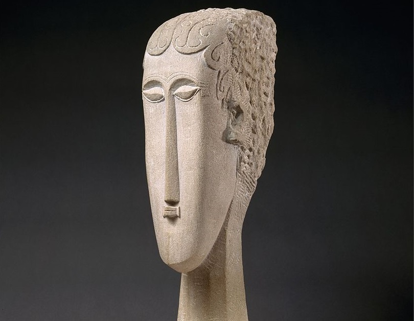 Woman's Head', limestone sculpture by Amedeo Modigliani, 1912