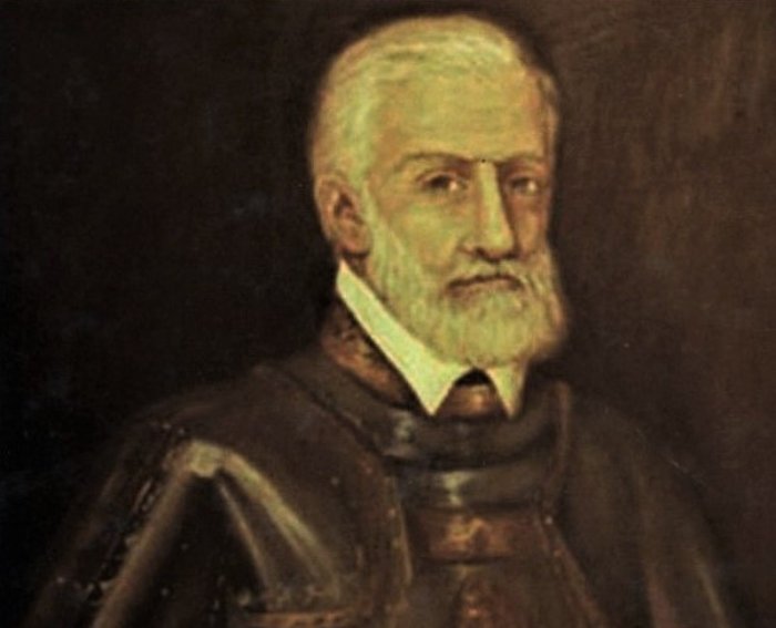 Portrait Painting of Spanish explorer in Colonial America Antonio De Berrio