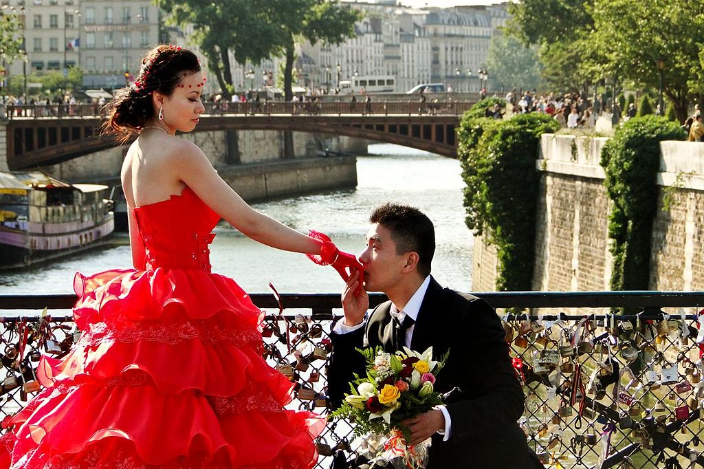 Hand-kissing in Paris, France