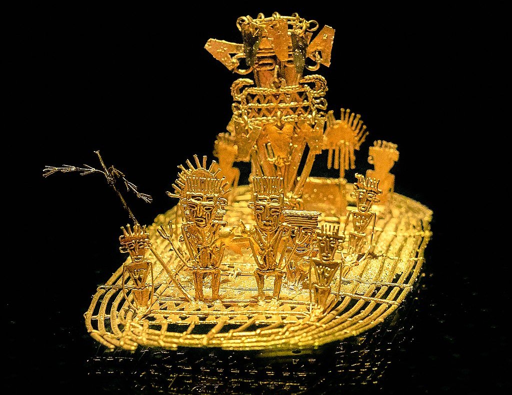 Muisca raft in the Gold Museum, Bogotá, Colombia.