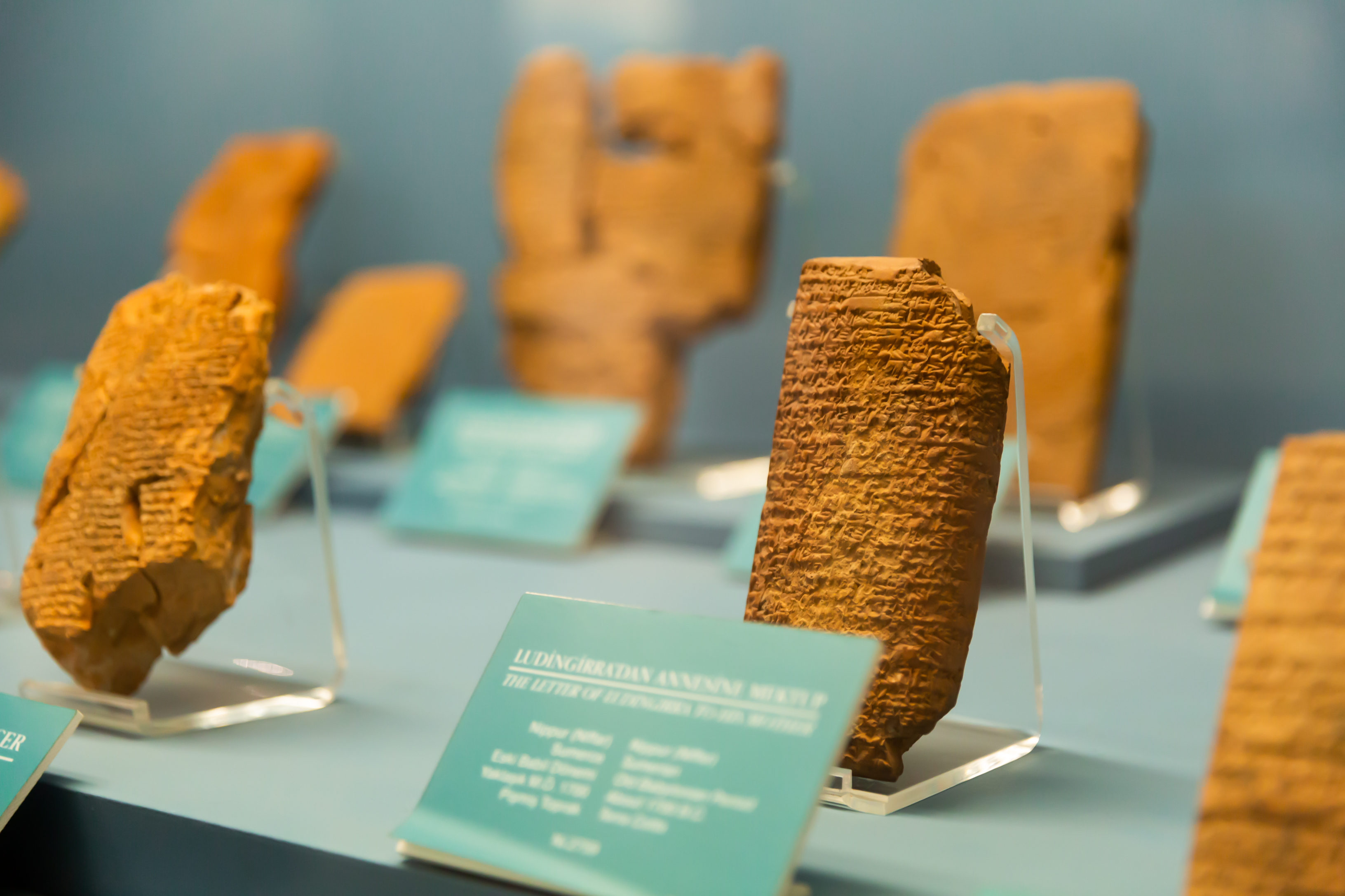 clay tablets with cuneiform writing