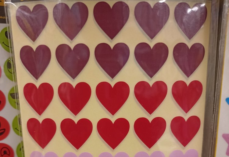 Self adhesive labels (arts and crafts) hearts