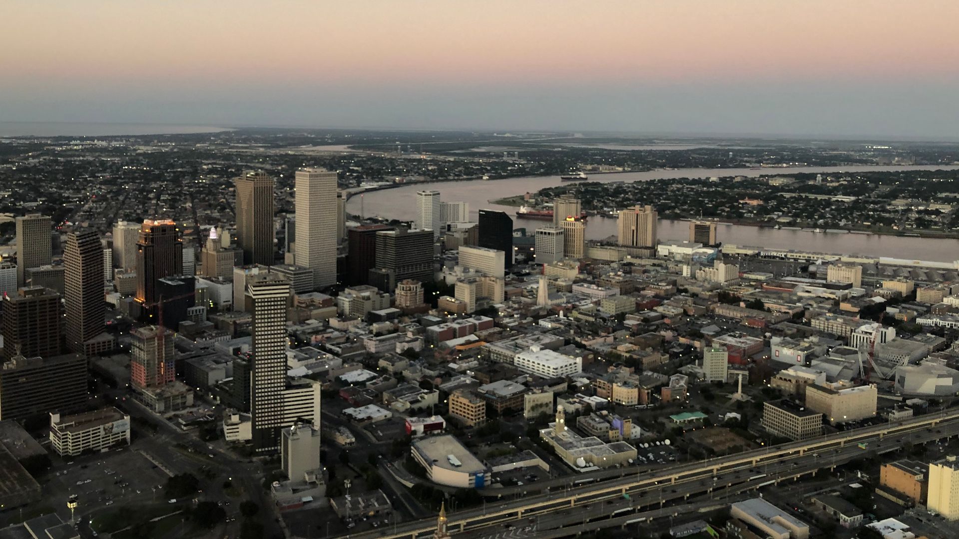 File:New Orleans from the Air September 2019 - Central Business District Skyline.jpg