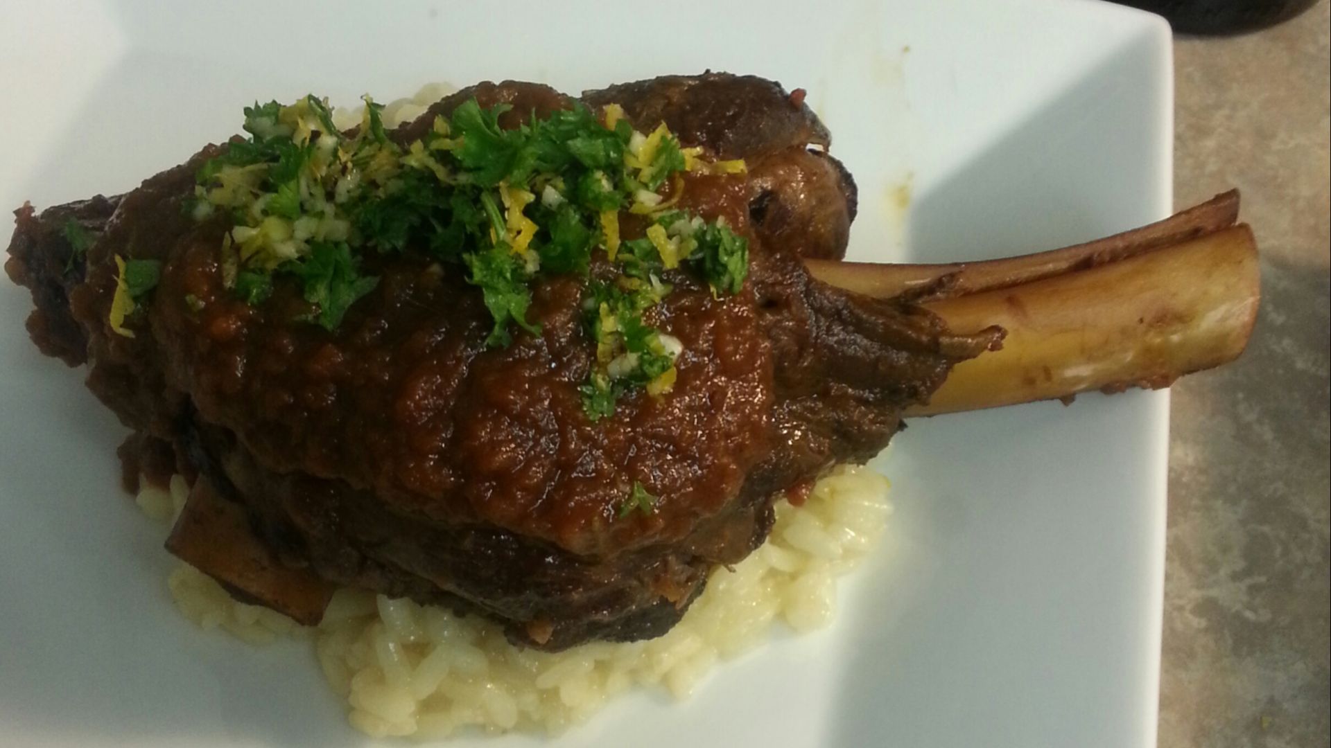 File:Braised lamb shanks on risotto (20264854002).jpg