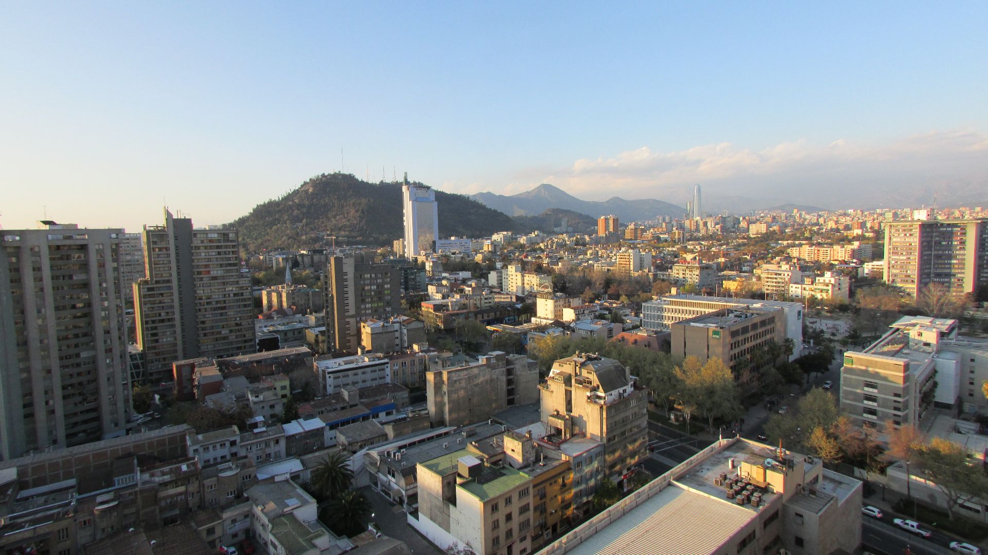 File:Skyline of Santiago with San Cristóbal hill at the back (Northeast view Panorama 01 - Flat projection).jpg