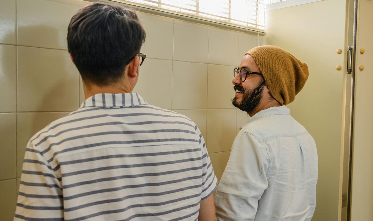 Talking Through the Stall Door