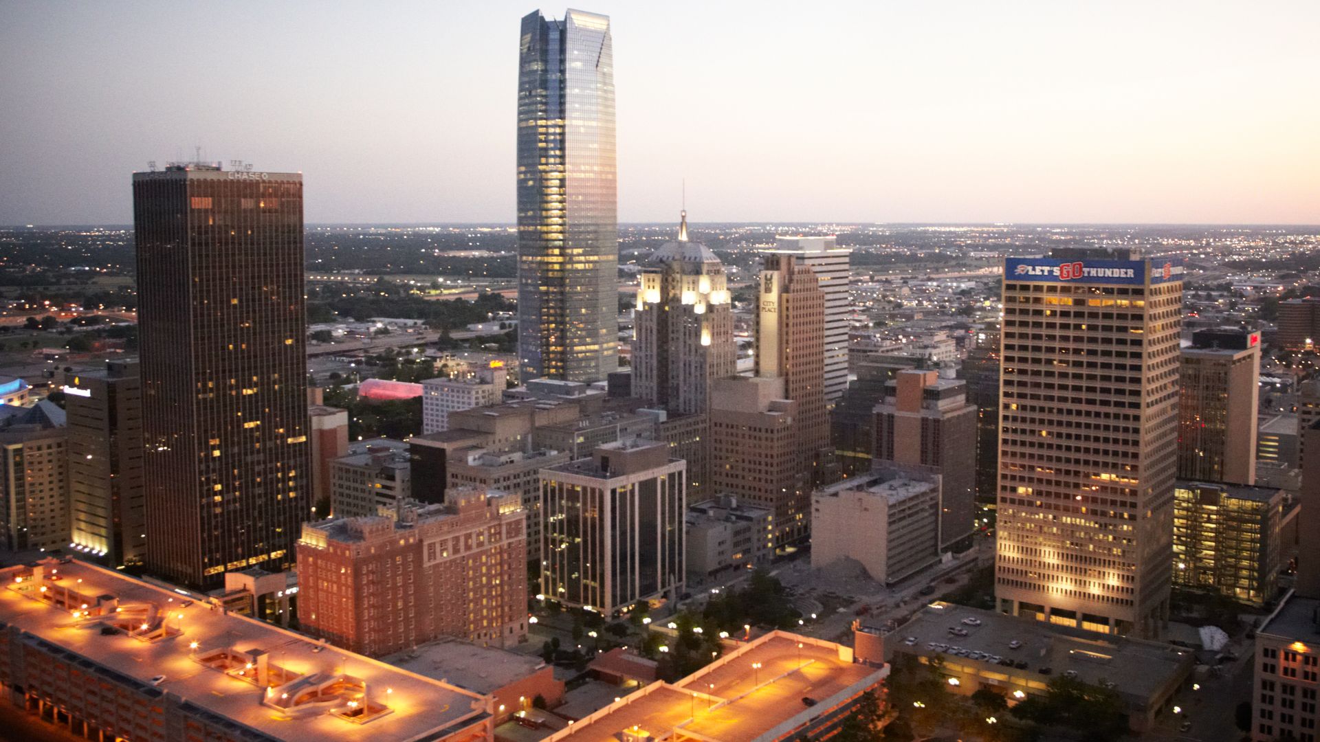 File:Downtown Oklahoma City skyline at twilight.jpg