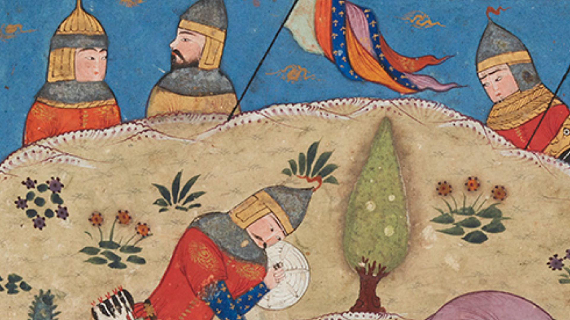 File:Saad ibn Waqqas Kills Rustam (Son of Hormuzd), folio detached from a manuscript of the Shahnameh (Book of Kings), Iran, 1494.jpg