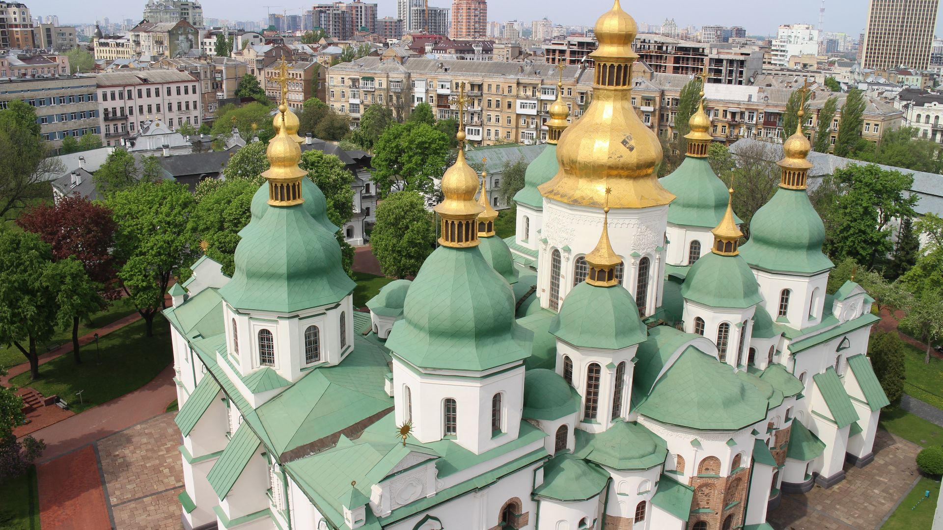 File:Saint Sophia Cathedral in Kiev - view from bell tower 20190505.jpg