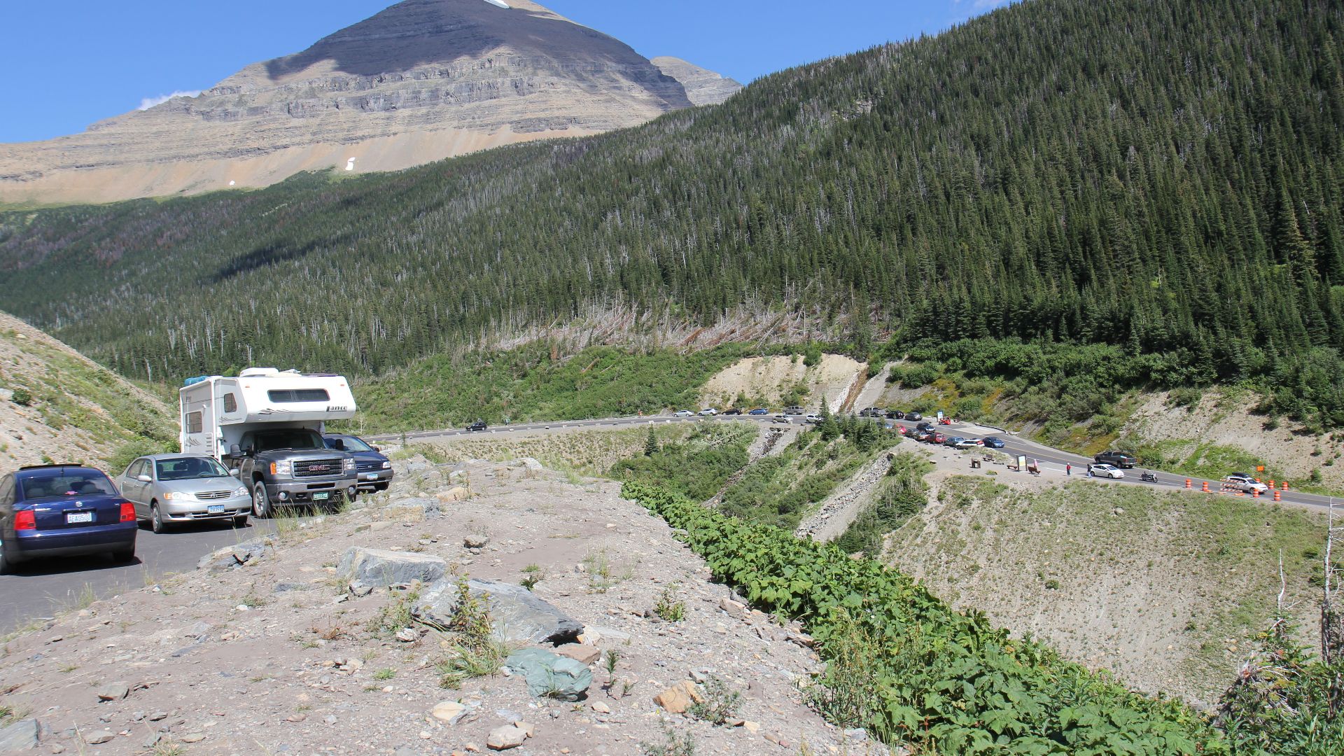 File:Going to the Sun Road switchback named Siyeh Bend.jpg