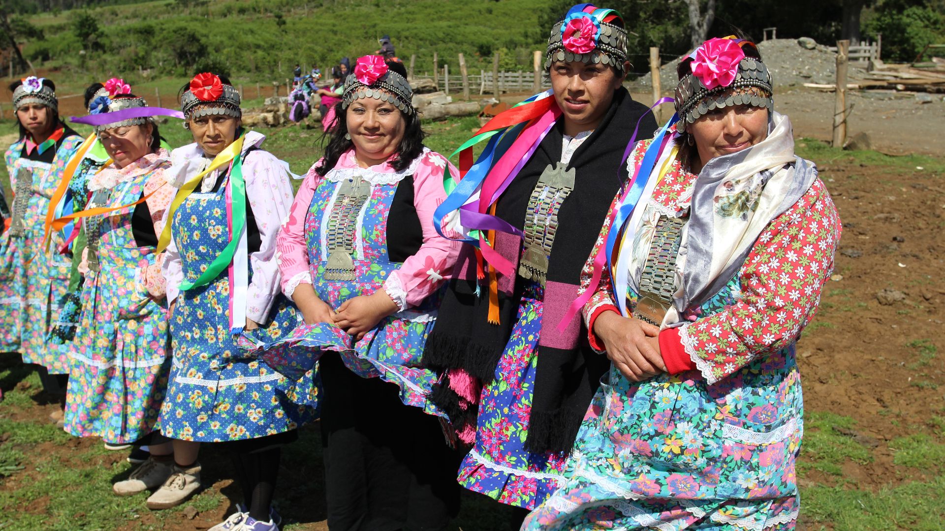 File:Mujeres mapuches en la entrega terreno a Comunidad Mapuche Lorenzo Quintrileo de Tirúa.jpg