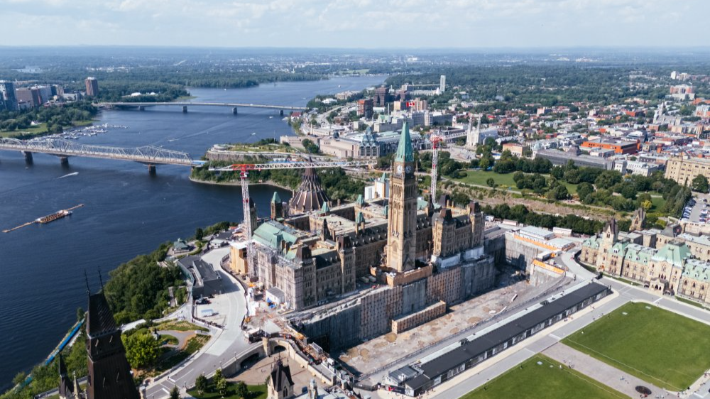 The image showcases a Vibrant urban scene of Ottawa, Canada