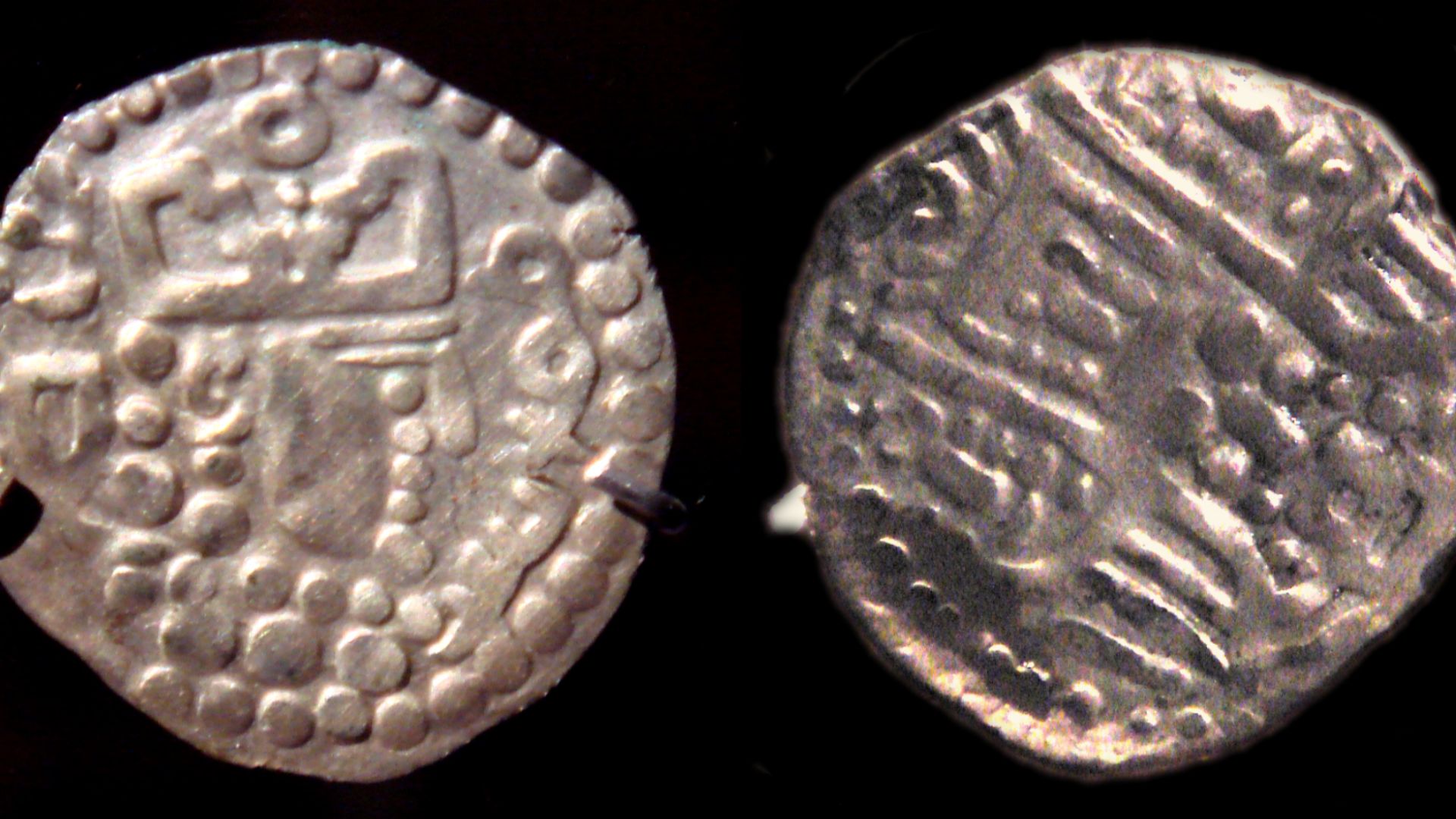 File:Coin of Sogdian ruler Turgar, Ikhshid of Samarkand, Penjikent, 8th century CE (obverse and reverse), Tajikistan National Museum of Antiquities (319).jpg